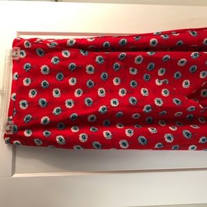 J. Crew Factory Printed Faux-wrap Midi Skirt - New